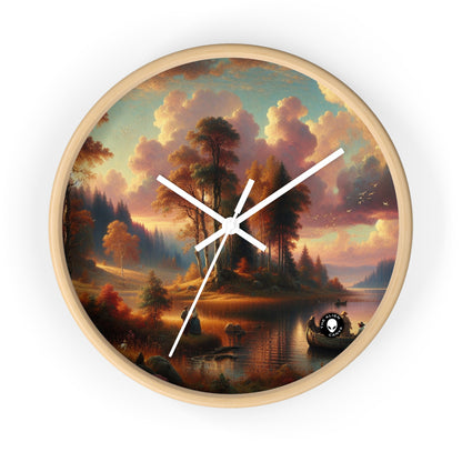 "Susurros de amor en el bosque encantado" - El reloj de pared extraterrestre Romanticismo