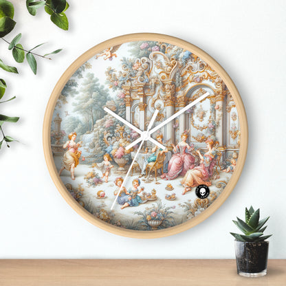 "Un jardin de délices rococo : une extravagance fantaisiste" - The Alien Wall Clock Rococo