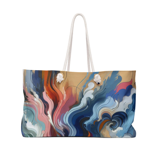 "Sunrise Serenity: una pintura abstracta inspirada en la renovación" - The Alien Weekender Bag Lyrical Abstraction