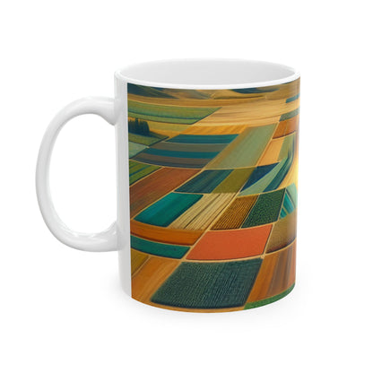 "Forest Mandala: Nature's Harmony" - The Alien Ceramic Mug 11oz Land Art