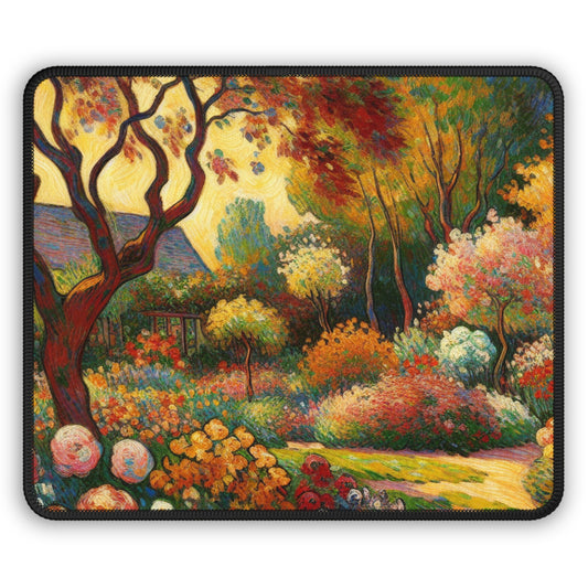 "Fauvist Garden Oasis" - The Alien Gaming Mouse Pad Fauvism Style