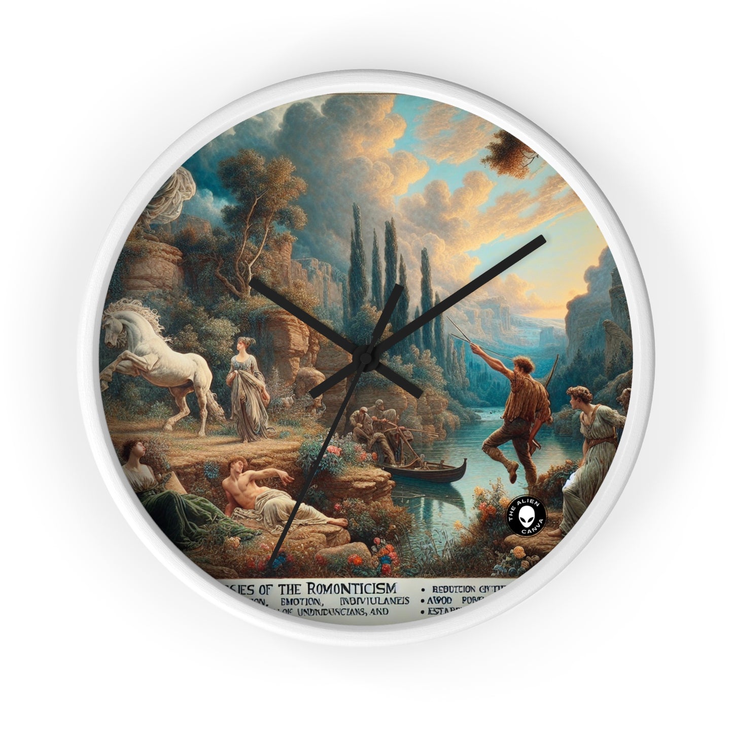 "Sunset Serenade: Un paysage romantique" - L'horloge murale Alien Romantisme