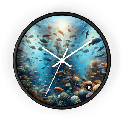 "Glimmering Reef: A Colorful Underwater Wonderland" - The Alien Wall Clock