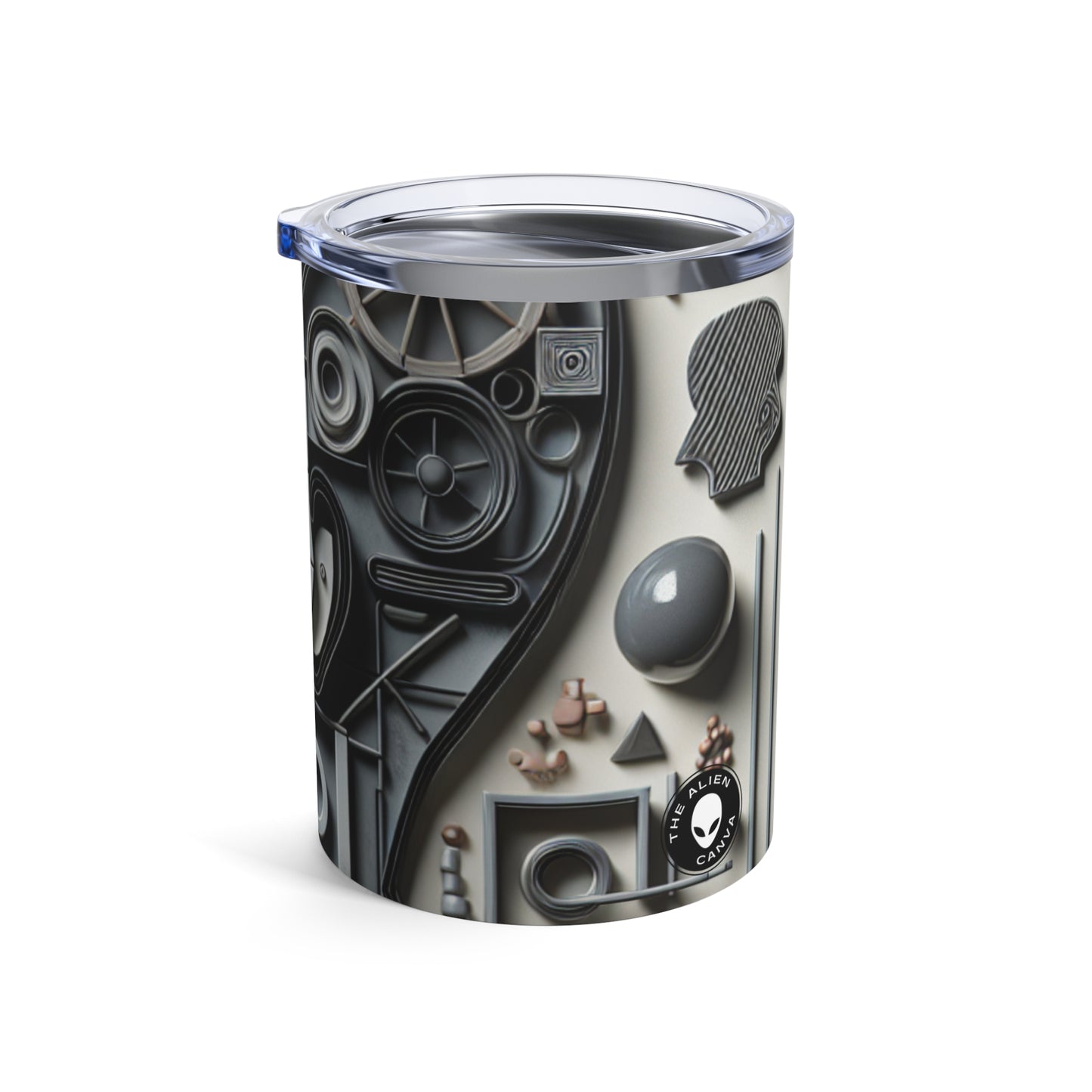 "Temporal Layers: Life's Journey Through Abstract Imagery" - The Alien Tumbler 10oz Conceptual Art