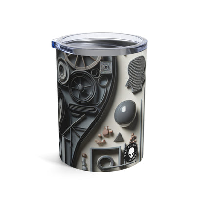 "Temporal Layers: Life's Journey Through Abstract Imagery" - The Alien Tumbler 10oz Conceptual Art