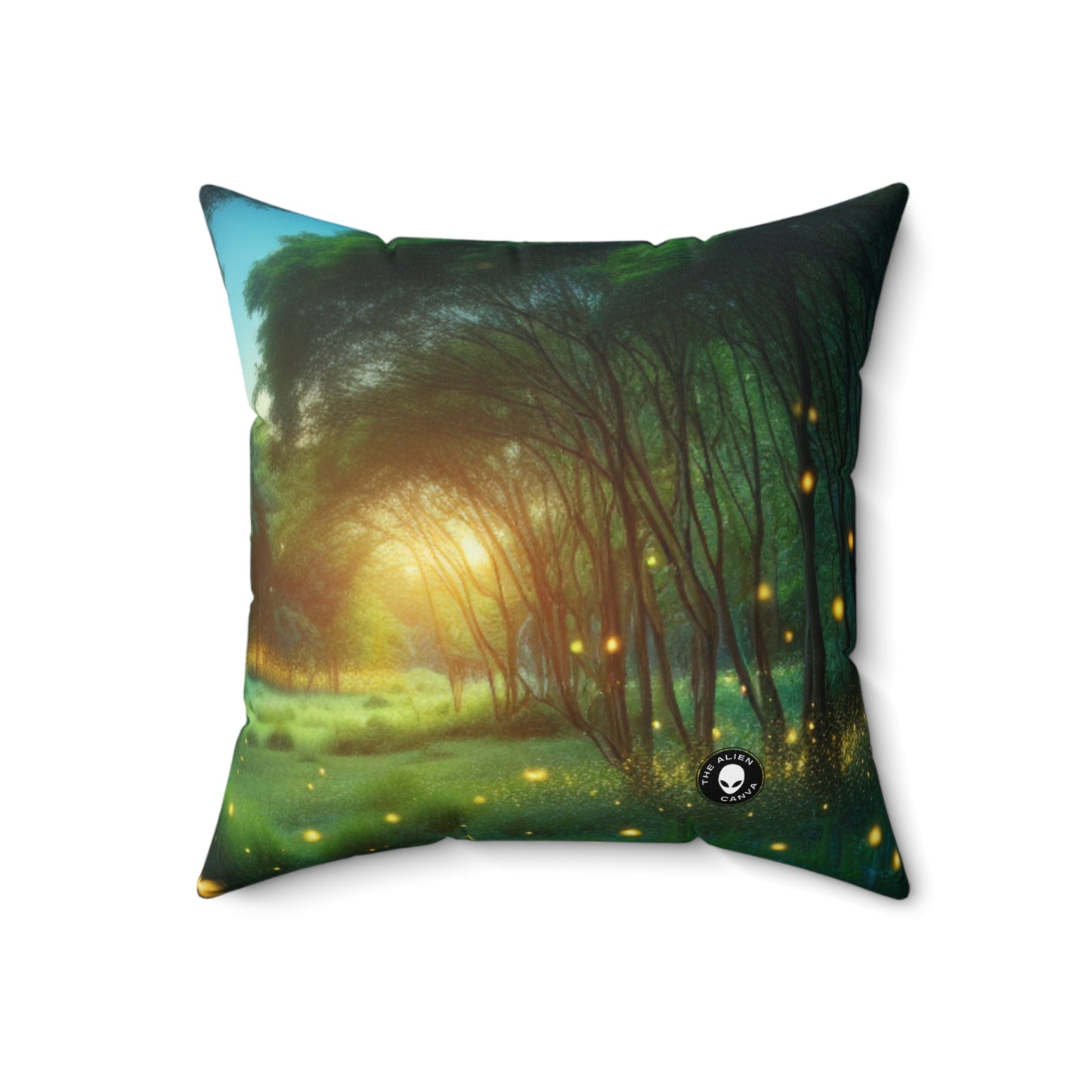 "Firefly Dusk"- The Alien Spun Polyester Square Pillow