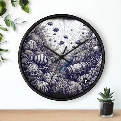 "Underwater Enchantment: The Hidden Treasure" - The Alien Wall Clock