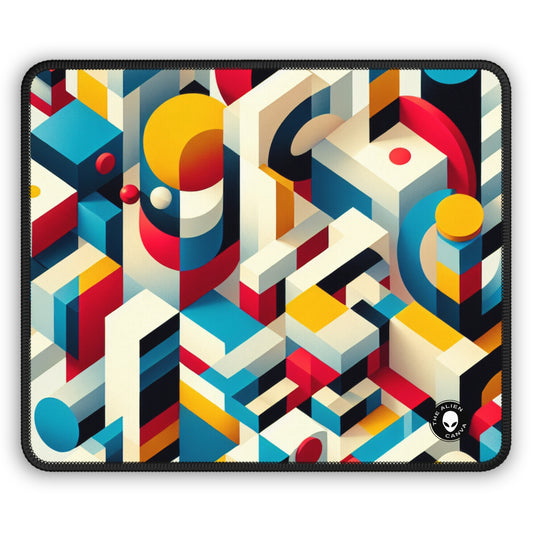 "Harmonious Balance: Geometric Abstract Art" - The Alien Gaming Mouse Pad Geometric Abstraction