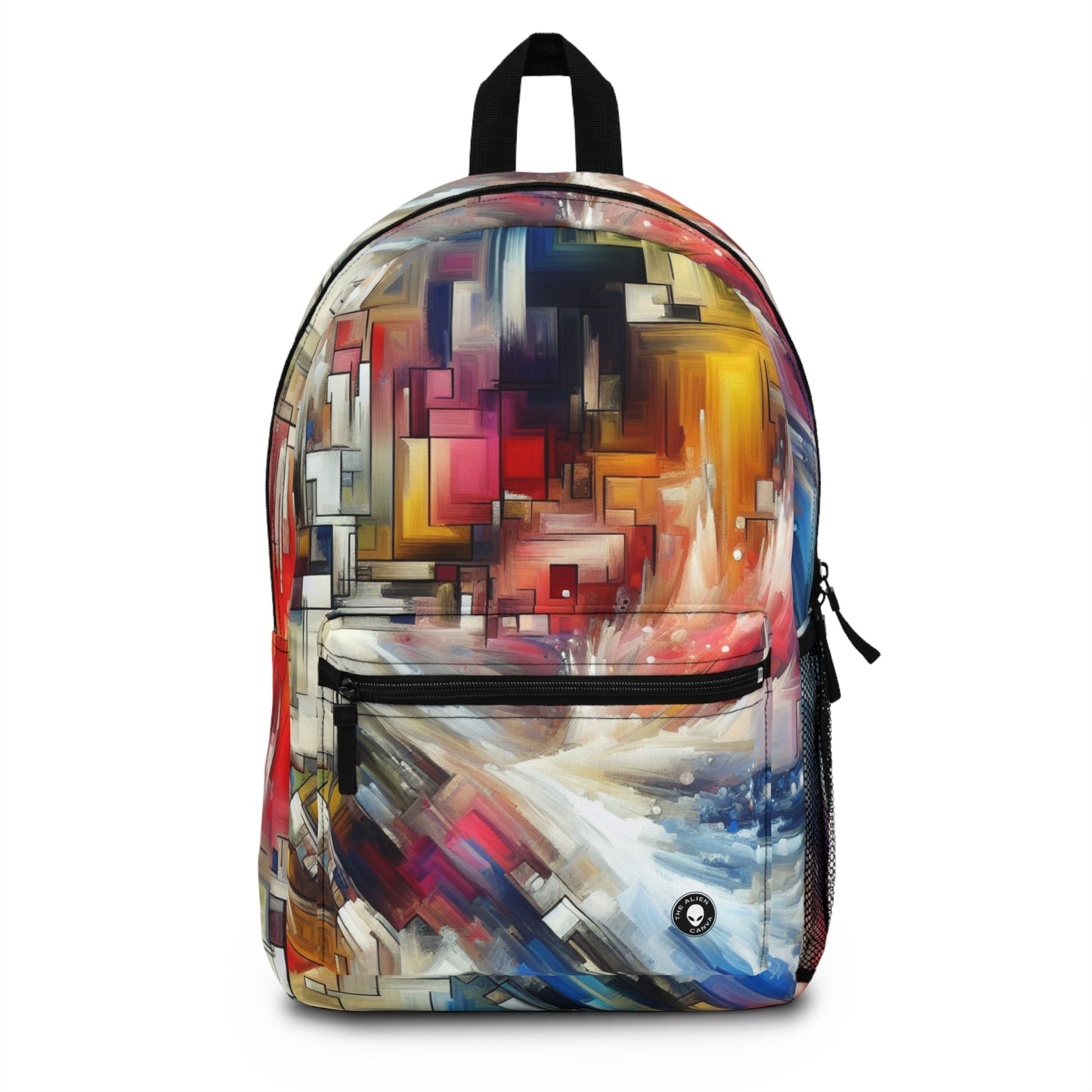 "Nature's Fury: An Abstract Expressionist Interpretation of a Raging Thunderstorm" - The Alien Backpack Abstract Expressionism