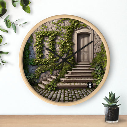 "Trompe-L'oeil Ivy Wall" - L'Horloge Murale Alien Trompe-l'oeil