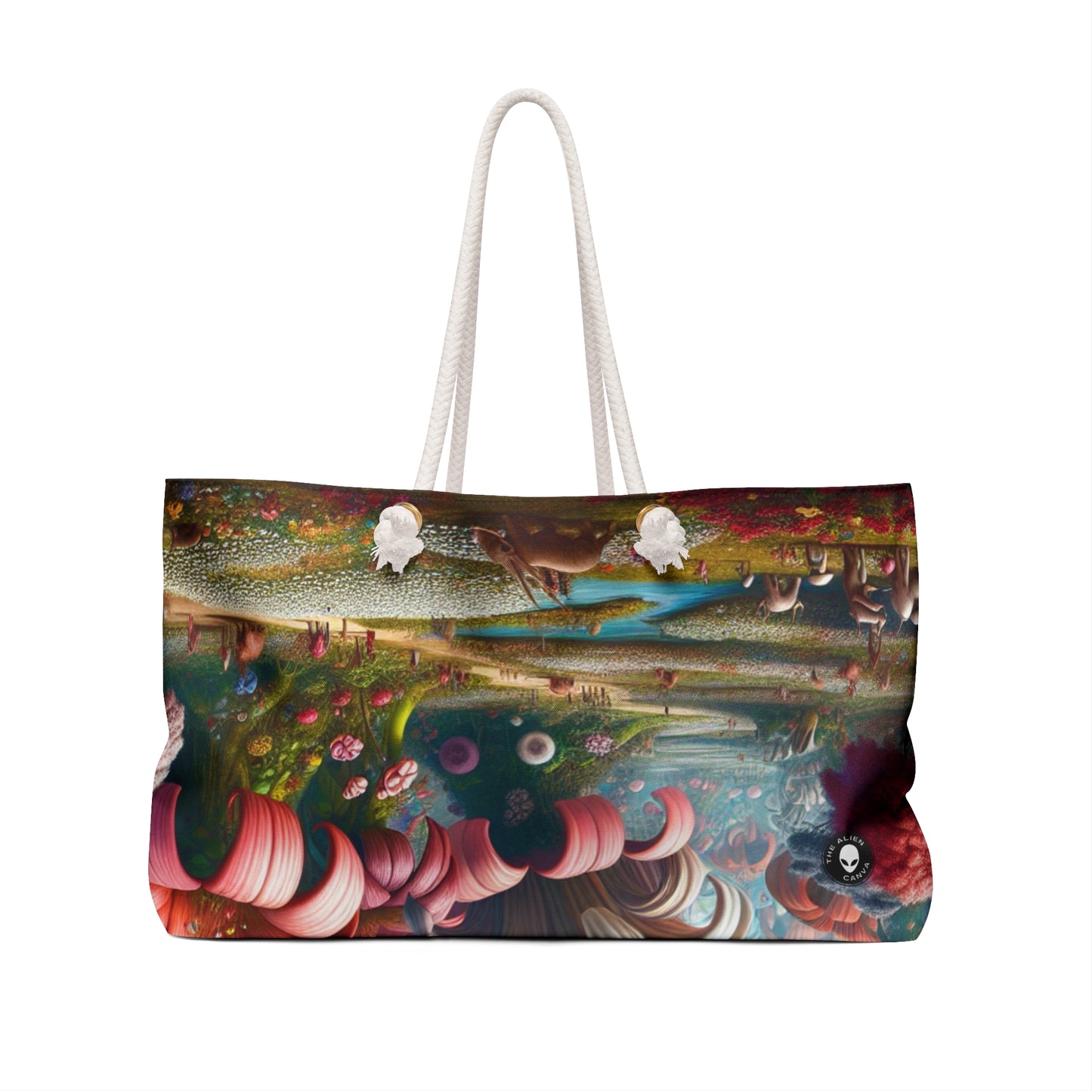 "Fanciful Garden: Big Blooms and Little Creatures" - The Alien Weekender Bag