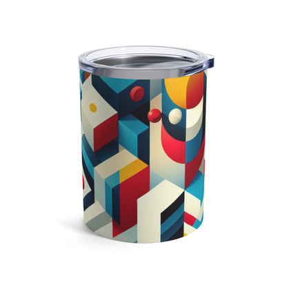 "Équilibre harmonieux : Art abstrait géométrique" - The Alien Tumbler 10oz Abstraction géométrique