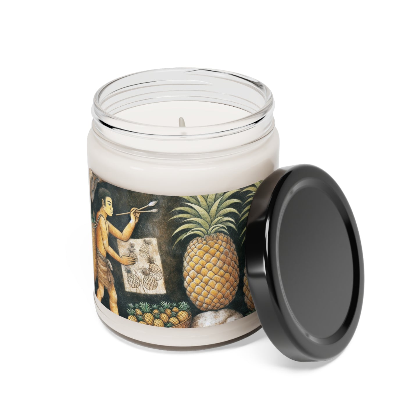 "Pineapple Harvest" - The Alien Scented Soy Candle 9oz Cave Painting Style