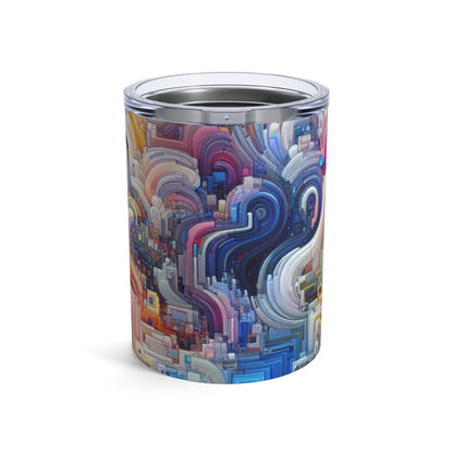 "Oceanic Harmonies: A Generative Art Exploration" - The Alien Tumbler 10oz Generative Art