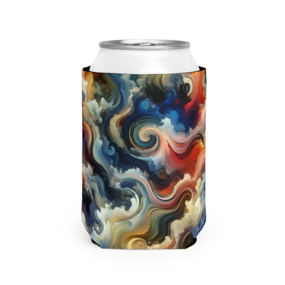 "Chaotic Balance: A Universe of Color" - The Alien Can Cooler Sleeve Abstract Art Style