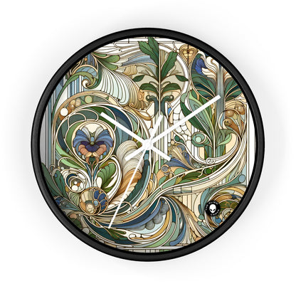 "Encantamiento iluminado por la luna: una serenata mística en el estilo Art Nouveau" - El reloj de pared alienígena Art Nouveau