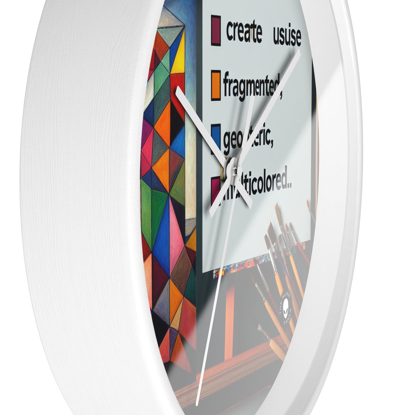 "Futuristic Metropolis: A Synthetic Cubism Cityscape" - The Alien Wall Clock Synthetic Cubism