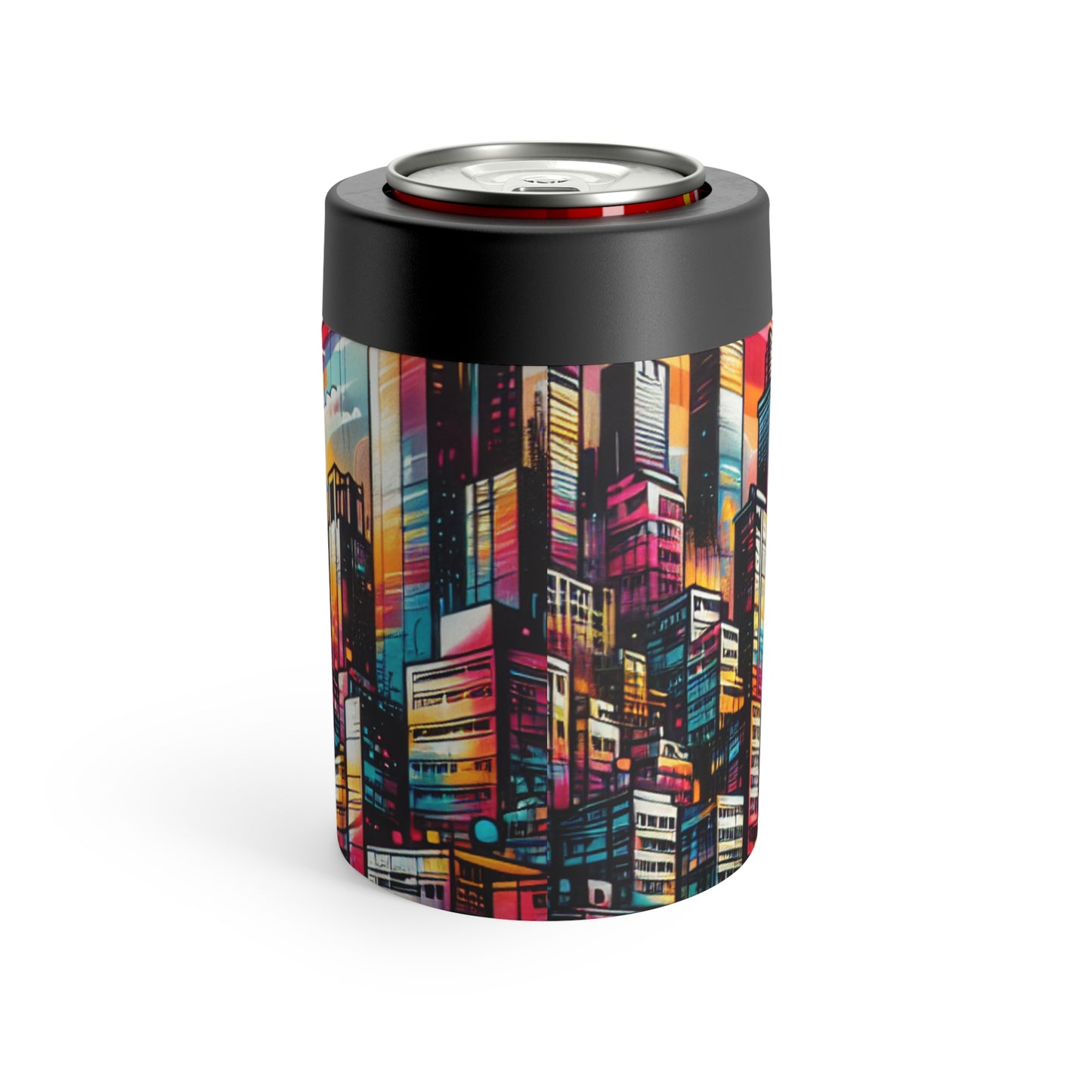 "Cityscape Sunrise" - Le porte-canette Alien Street Art / Style Graffiti