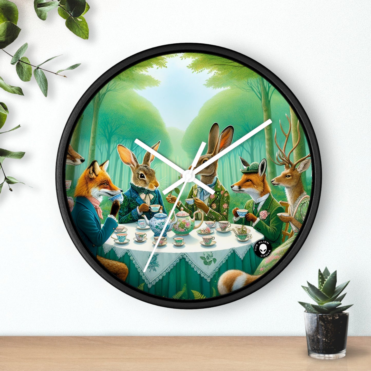 "Enchanted Tea in the Forest" - The Alien Wall Clock