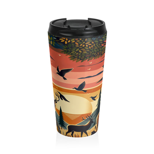 "Natural Primalism: Revealing the Essence" - The Alien Stainless Steel Travel Mug Primitivism