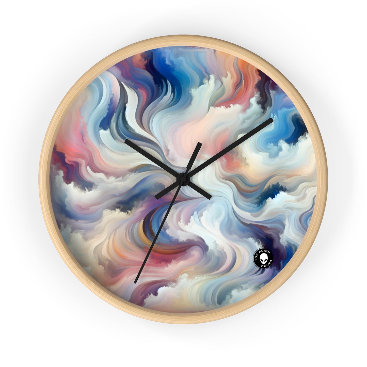 "Harmonie dans la nature : une abstraction lyrique" - L'horloge murale extraterrestre Abstraction lyrique