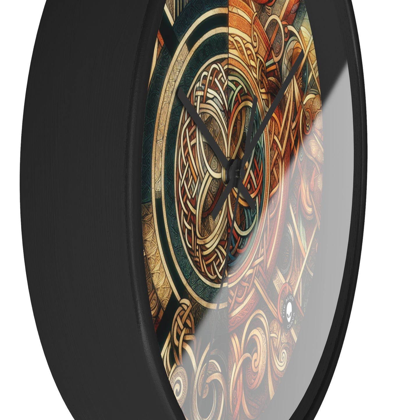 "Metamorphic Threads: Exploring Transformation through Celtic Knot Art" - The Alien Wall Clock Celtic Art