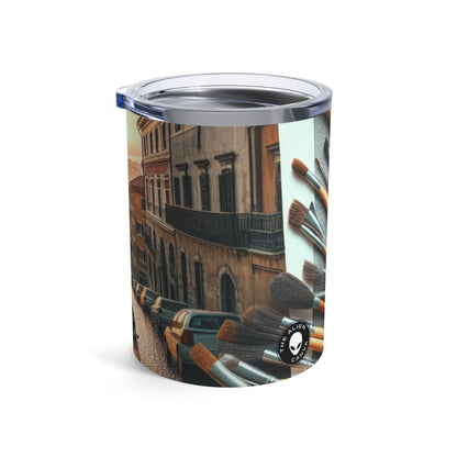 "Sérénité dans les coups de pinceau : réalisme immersif dans la tranquillité de la nature" - The Alien Tumbler 10oz Realism