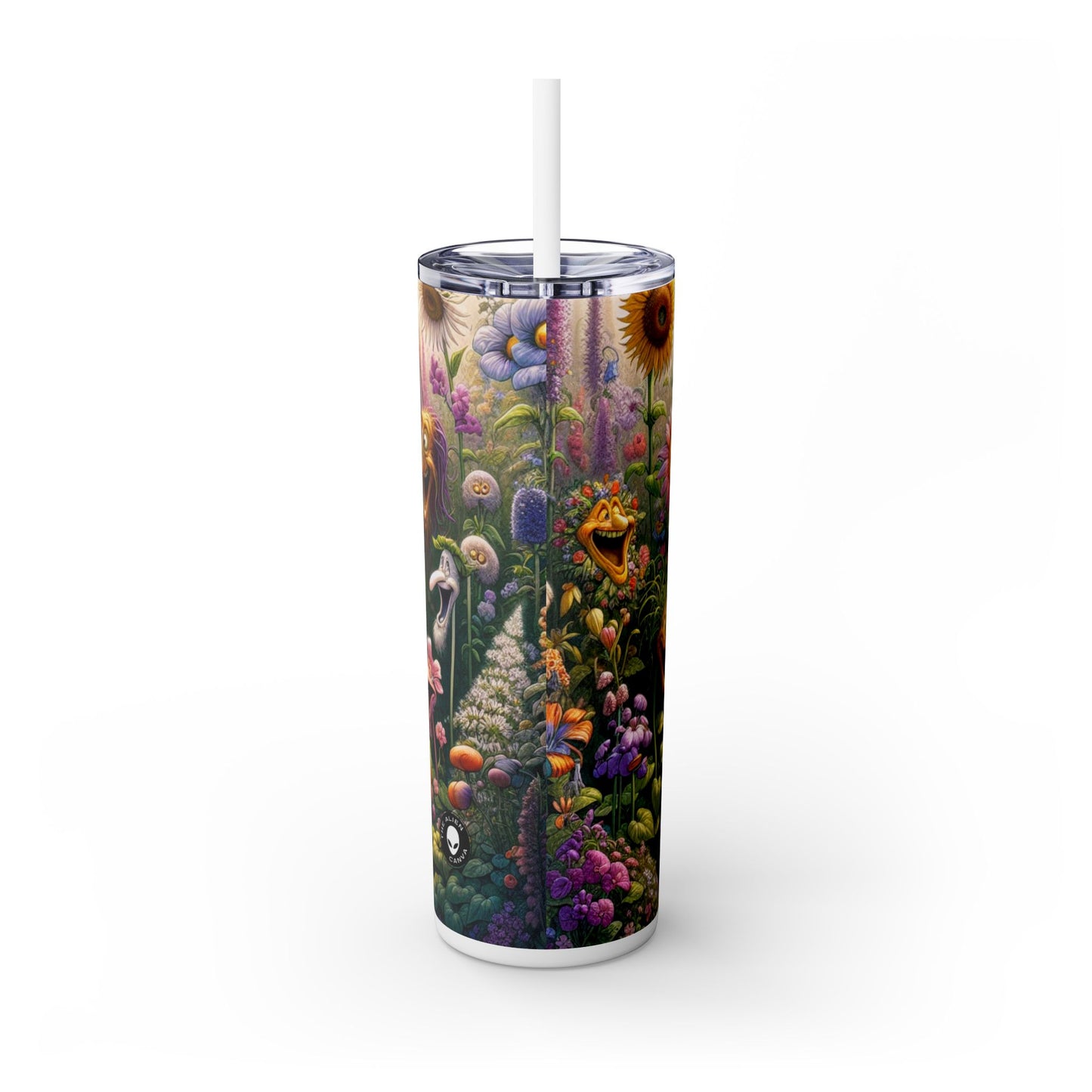 "Le jardin parlant" - Le verre fin Alien Maars® avec paille 20 oz