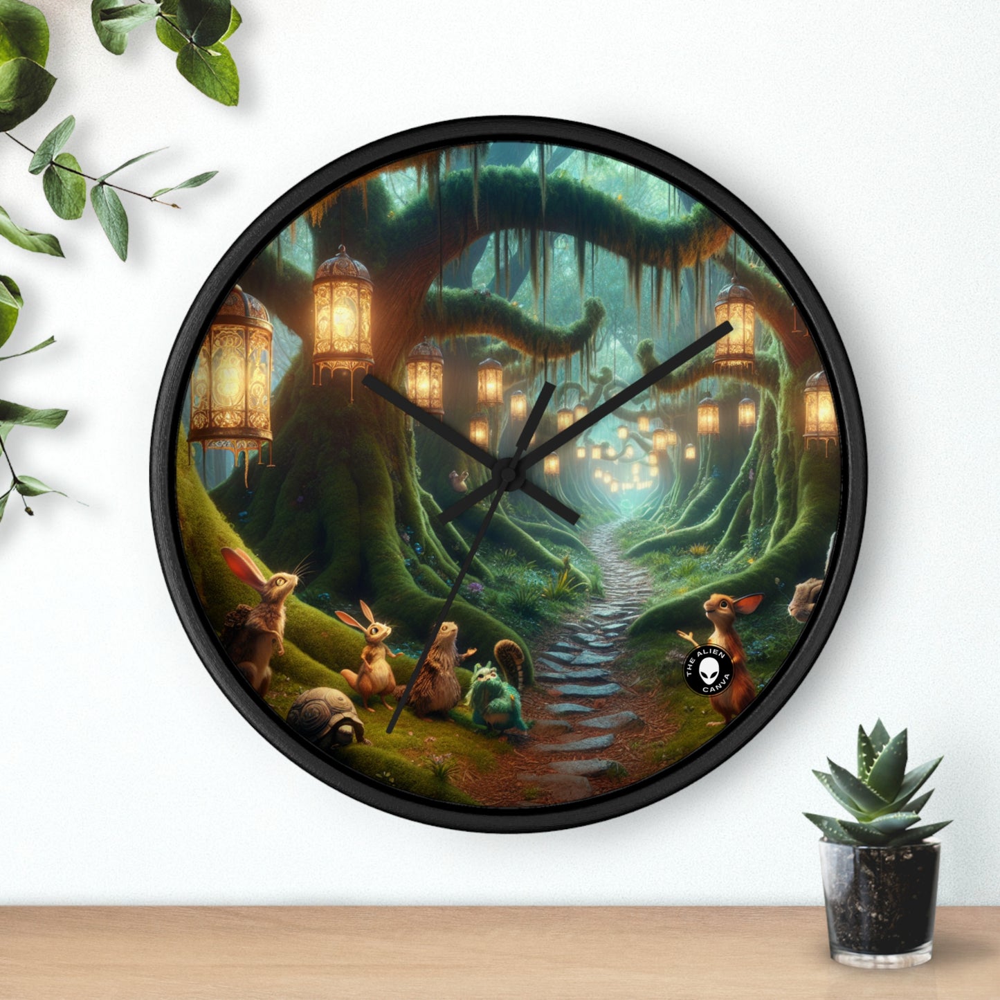 "Enchanted Forest Adventure" - The Alien Wall Clock