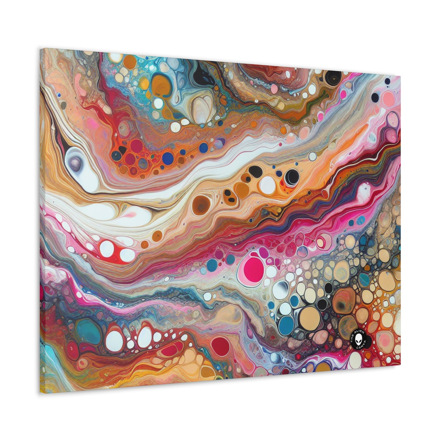 "Colores cósmicos: creación de un fascinante vertido acrílico inspirado en nebulosas celestes" - The Alien Canva Acrylic Pouring