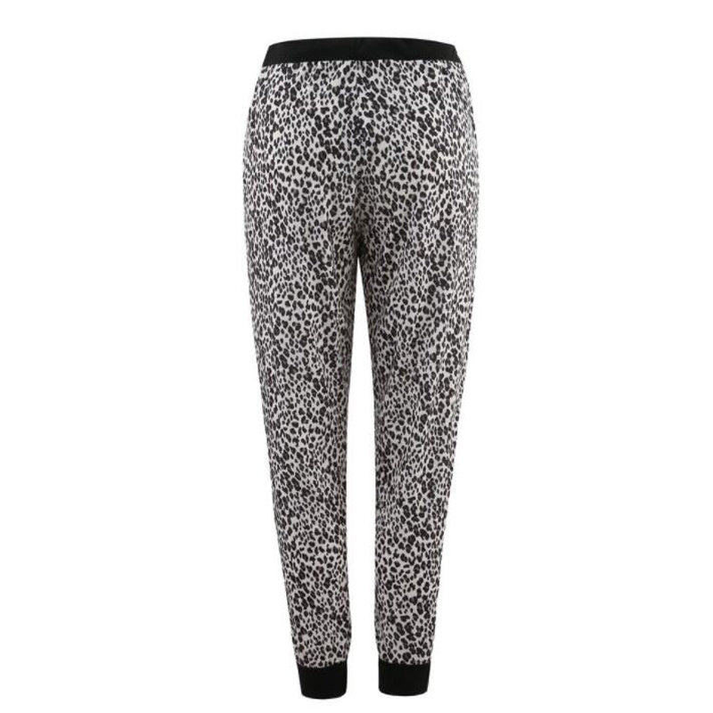 Leopard print rope jogging pants