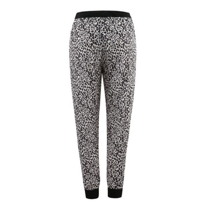 Leopard print rope jogging pants