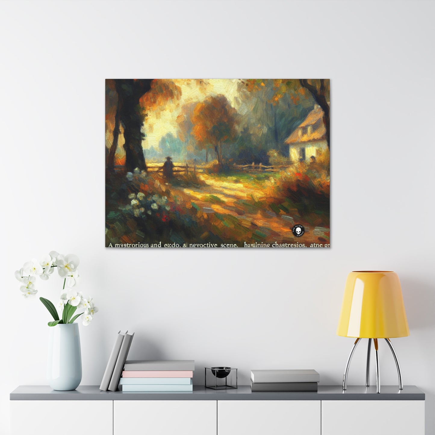 "Sunset Serenity: Impressionist Garden Painting" - The Alien Canva Impressionism