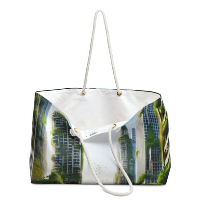 "Nature's Reclamation: A Futuristic Urban Jungle" - The Alien Weekender Bag