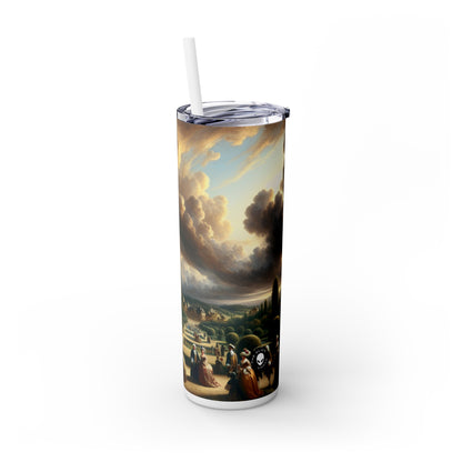 "Royal Banquet in a Baroque Palace" - The Alien Maars® Skinny Tumbler with Straw 20oz Baroque