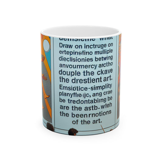 "Found Objects in Motion: A Fluxus Experiment" - The Alien Ceramic Mug 11oz Fluxus