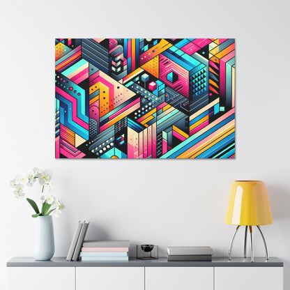 Neon Geometry - The Alien Canva Digital Art Style