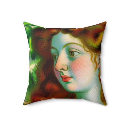 "French Countryside Escape" - The Alien Spun Polyester Square Pillow Post-Impressionism Style