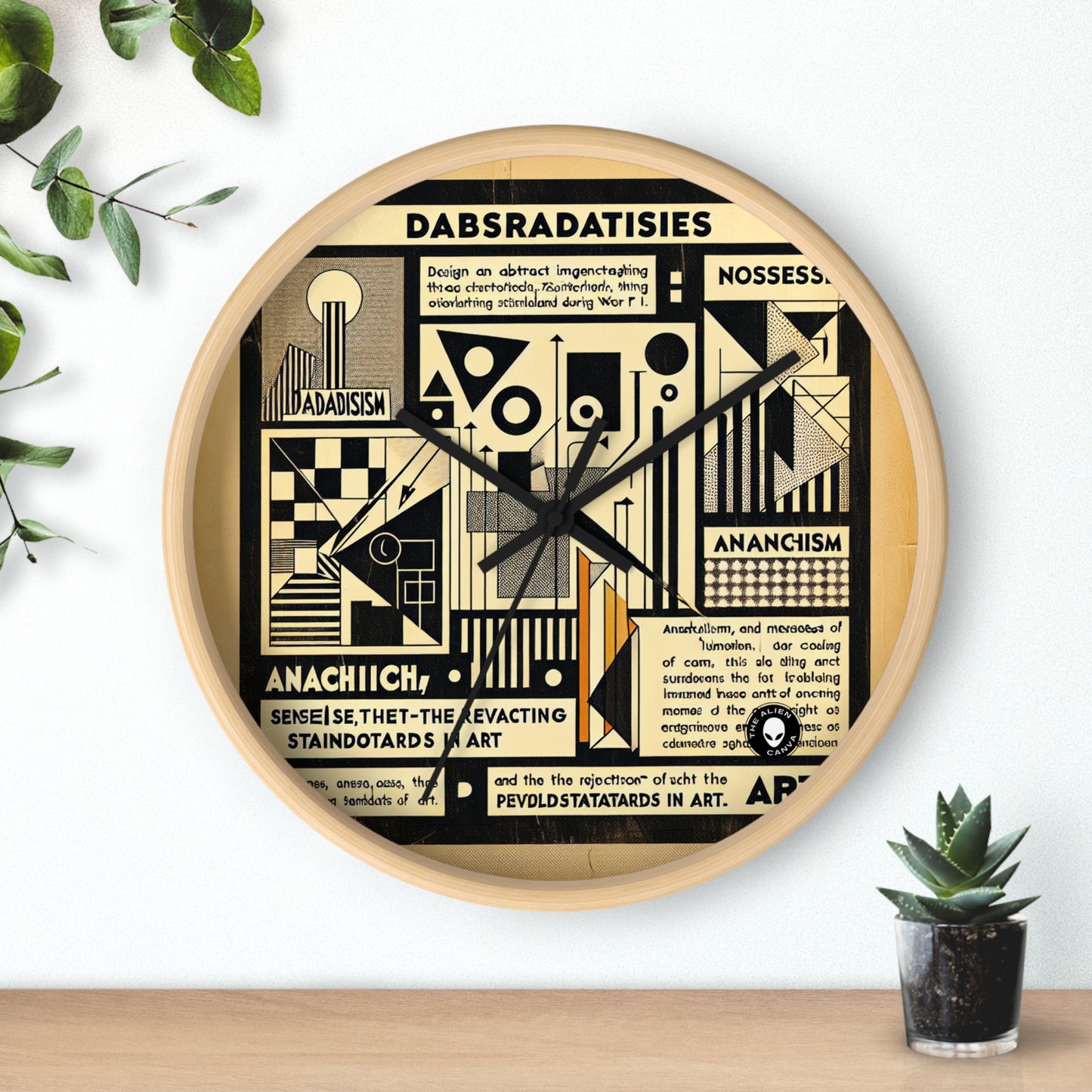 "Dadaist Dreamscape : Un ensemble de collages numériques surréalistes" - L'horloge murale extraterrestre Dadaism