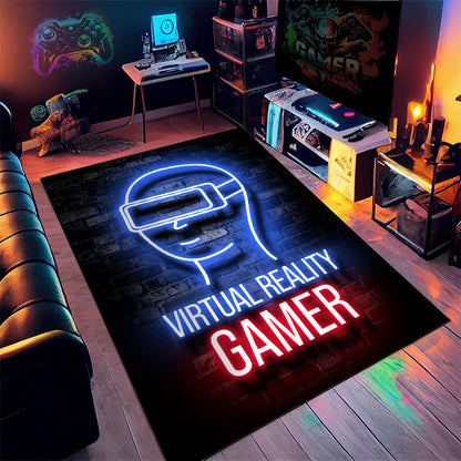 Neon Game Machine Room Decoration Carpet