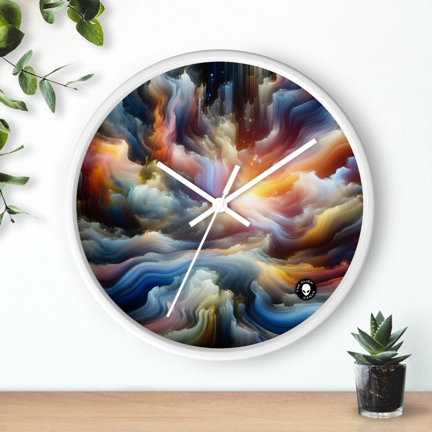 "Ephemeral Escapes: A Timeless Journey Through Changing Landscapes" - The Alien Wall Clock Video Art