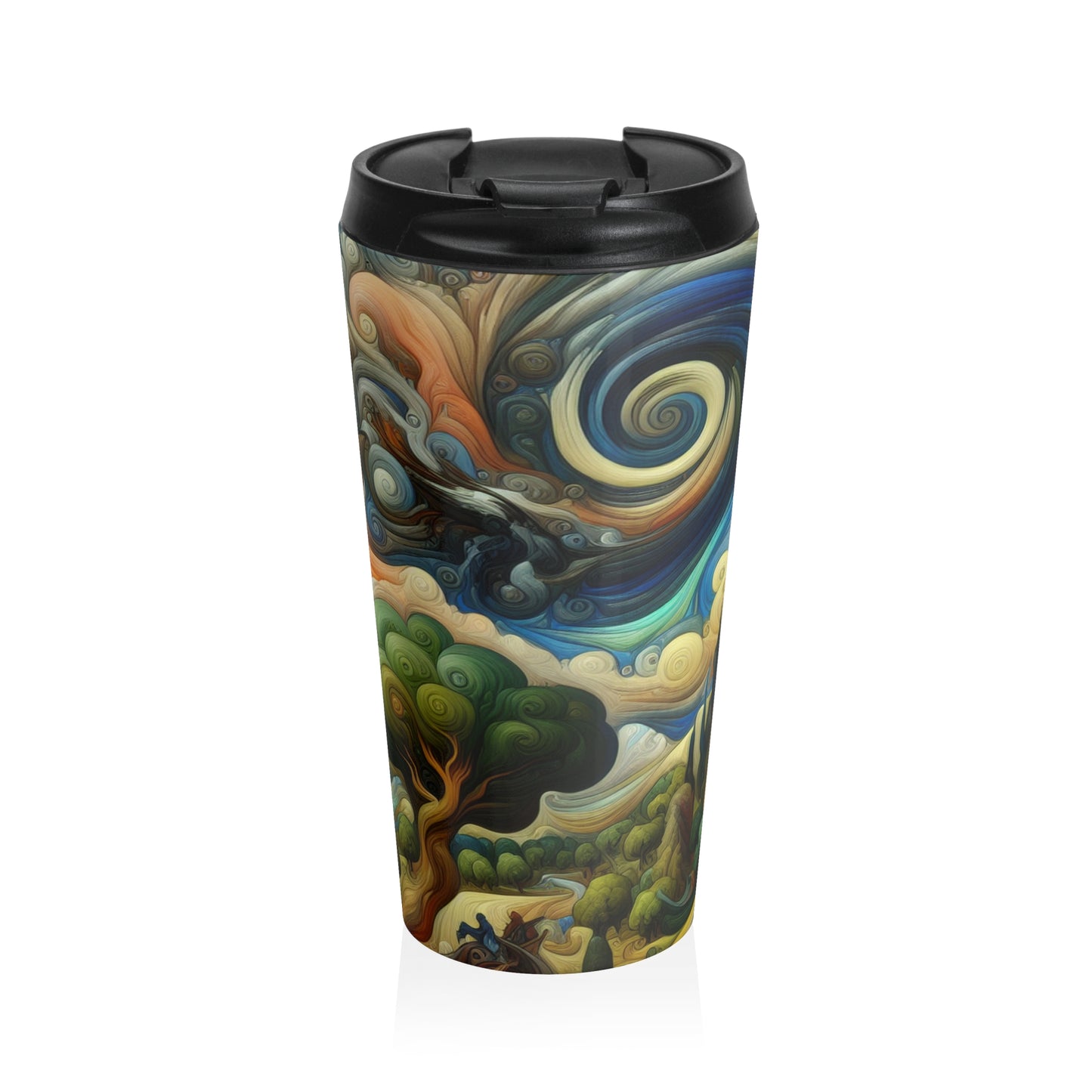 "Fusion de l'esthétique : explorer les styles artistiques en harmonie" - The Alien Mug de voyage en acier inoxydable Stules