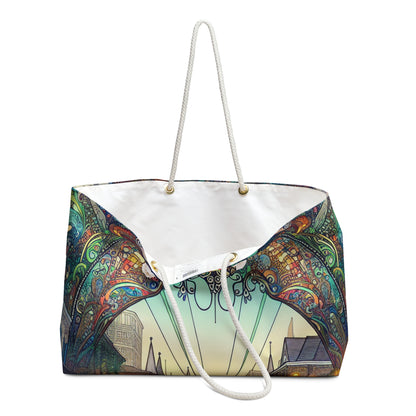 "Vivid Splendor: A Picture of New Orleans's French Quarter" - The Alien Weekender Bag Art Nouveau Style