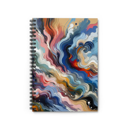 "Sunrise Serenity: An Abstract Painting Inspired by Renewal" - The Alien Spiral Notebook (Ruled Line) Lyrical Abstraction