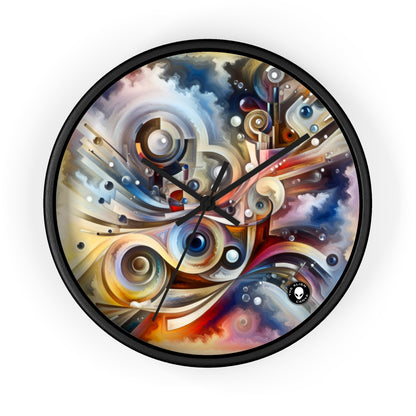 "Nature's Mechanical Symphony" - The Alien Wall Clock Abstract Surrealism