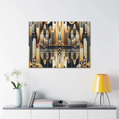 "Luxe Déco : Élégance Artistique au Grand Hôtel" - The Alien Canva Art Deco