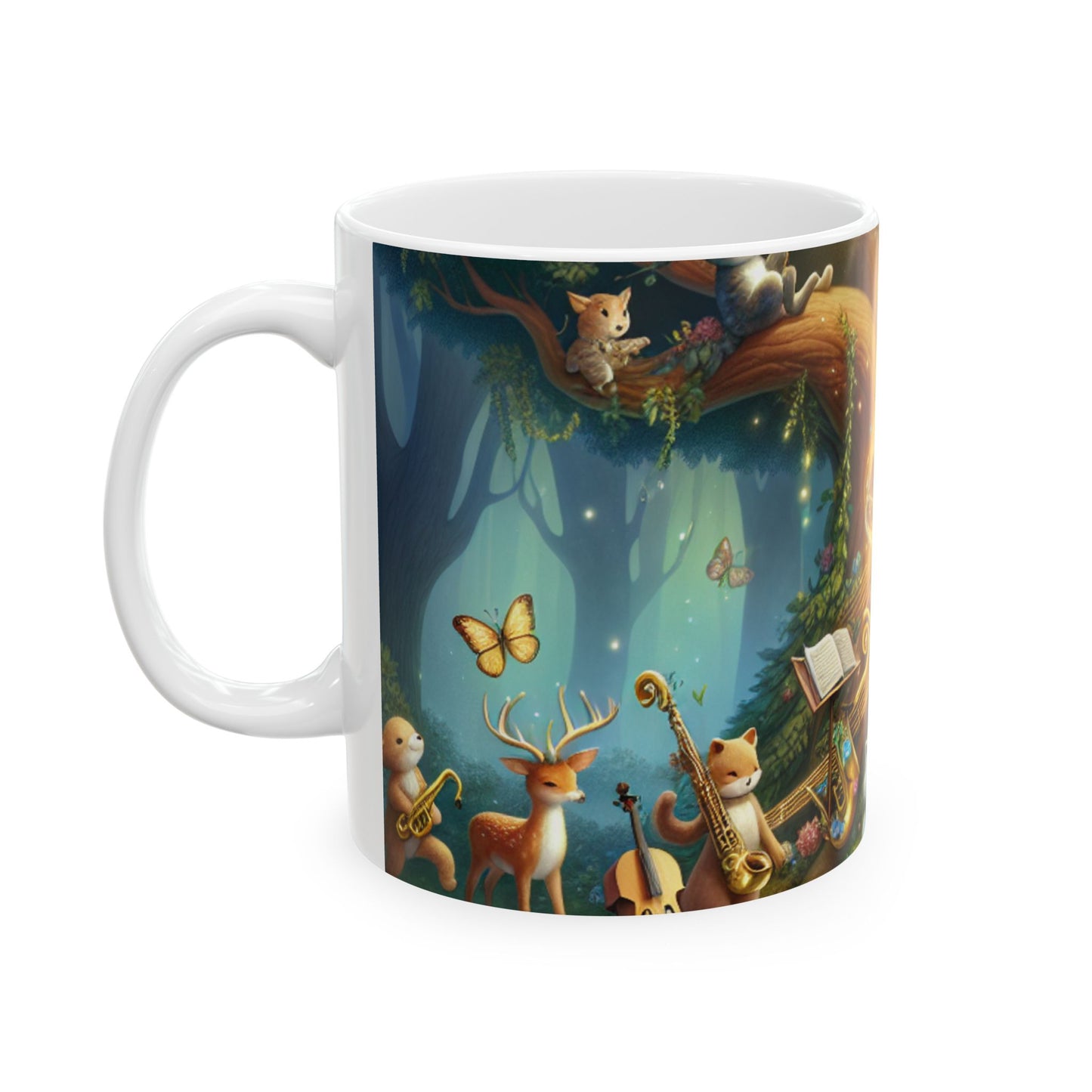 "Enchanted Forest Jam" - Taza de cerámica alienígena de 11 oz