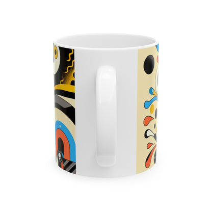 "Dada Fusion : Un chaos fantaisiste d'objets du quotidien" - La tasse en céramique Alien 11oz Neo-Dada