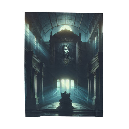 "Moonlight Shadow: A Gothic Portrait" - The Alien Velveteen Plush Blanket Gothic Art Style