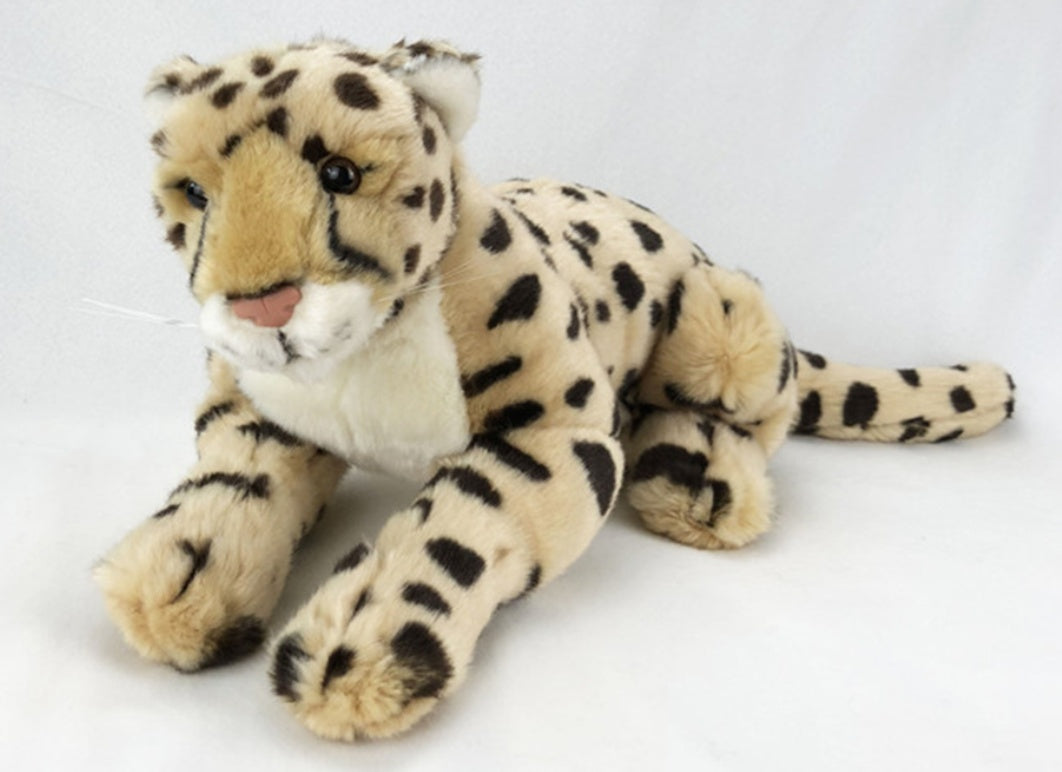 Simulation Cheetah Panther Jungle Animal Stuffed Plush Kids Toy Home Sofa Decor